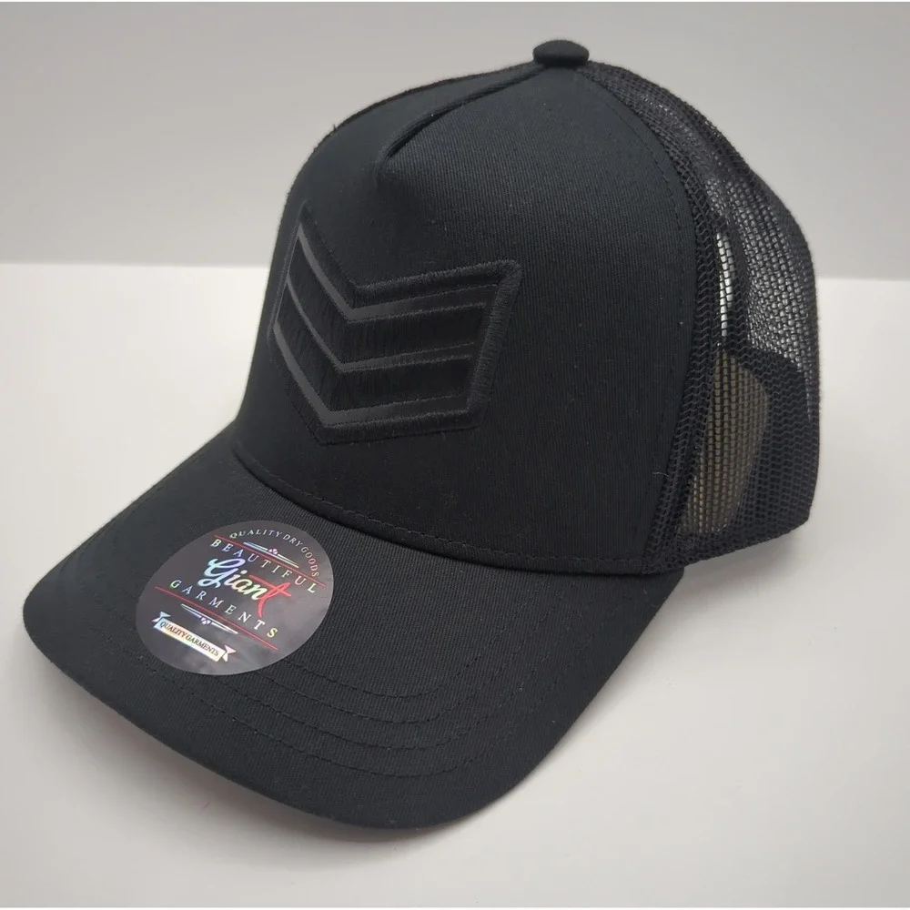 Beautiful Giant Sargent Mens Black Trucker Hat Snapback Mesh Cap BGT104 NEW
